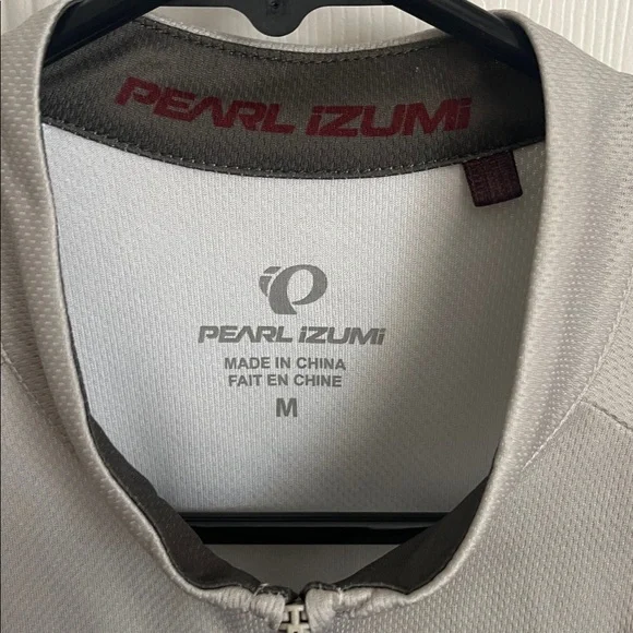 Pearl Izumi Light Gray and Maroon Cycling Jersey - Picture 2 of 5